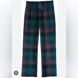 Tucker + Tate Green and Blue Plaid Kids Fleece Pajama Bottoms size 10/12
